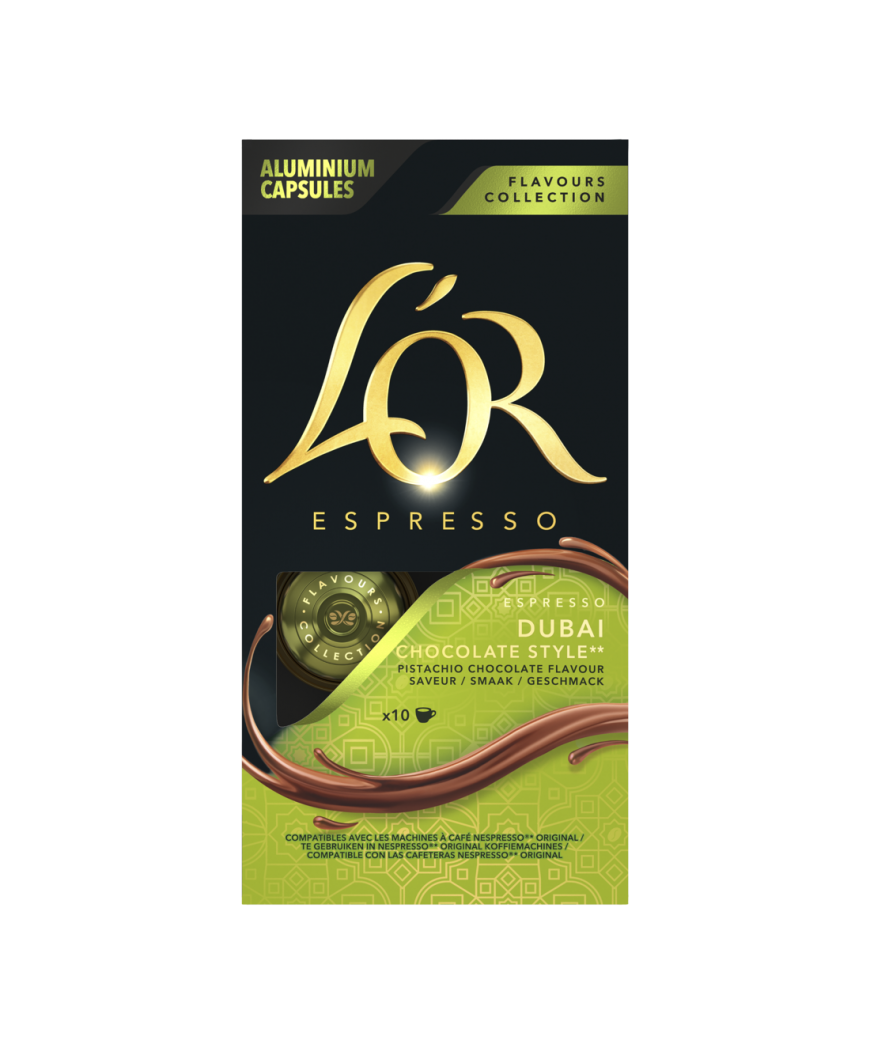 L’OR Dubai Chocolate Style kavos kapsulės Nespresso® aparatams, 10 vnt.