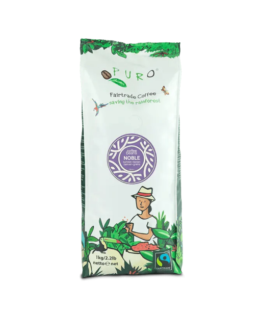 Puro Fairtrade Noble kavos pupelės, 1 kg
