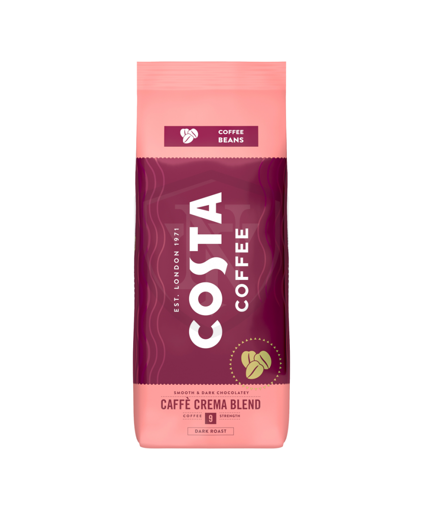 Costa Coffee Caffe Crema Blend kavos pupelės, 1 kg.