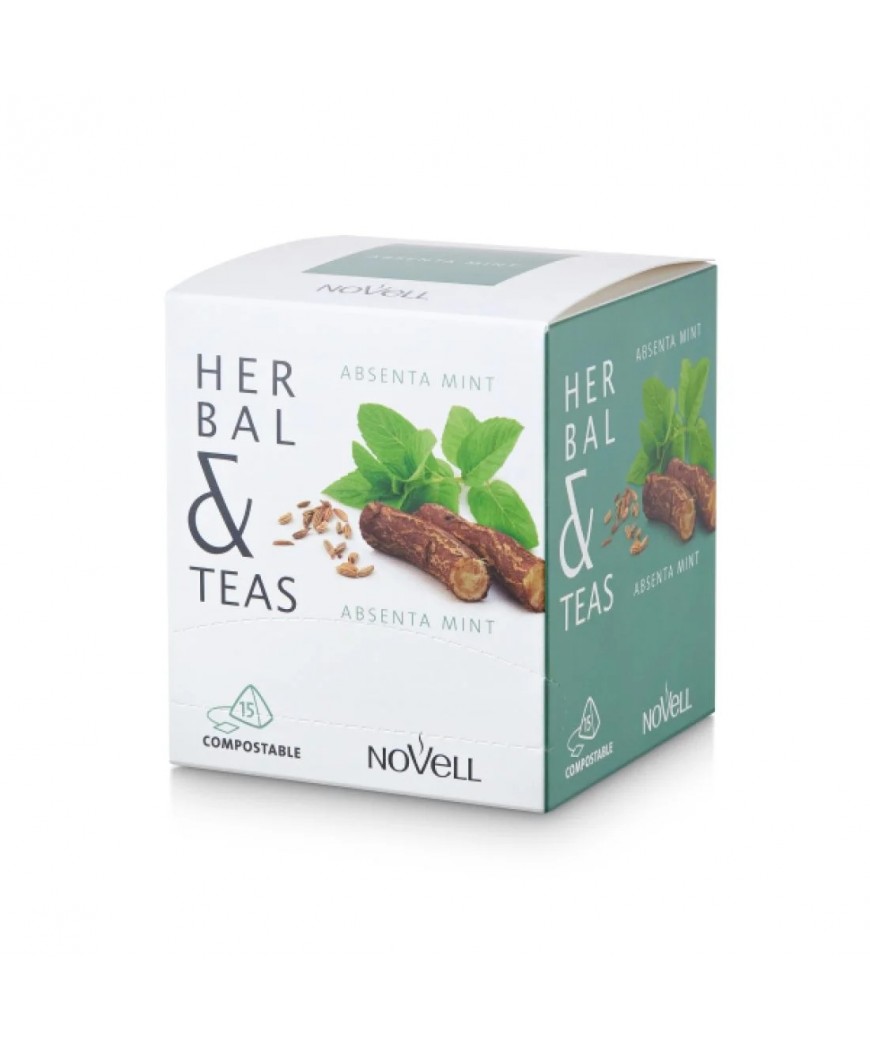 Novell Herbal & Teas Absenta Mint gaivi žolelių arbata su anyžių ir mėtų natomis, 15