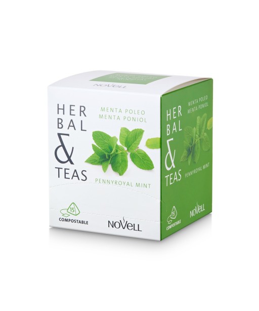 Novell Herbal & Teas Menta Poniol mėtų žolelių arbata, 15 vnt. piramidžių