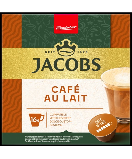 Kavos kapsulės Jacobs® Dolce Gusto® Café au Lait, 16 vnt.