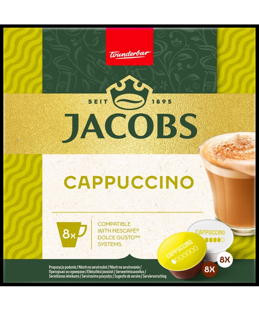 Kavos kapsulės Jacobs® Dolce Gusto® Cappuccino, 8+8 vnt.
