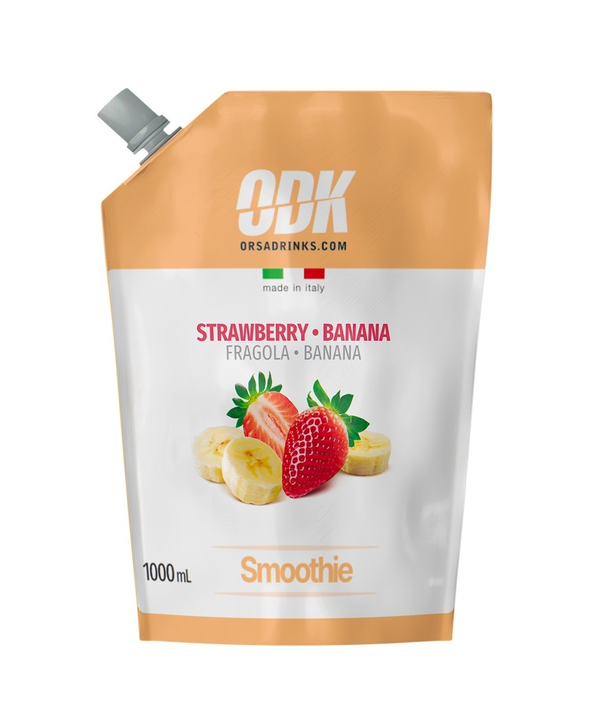 Glotnutis braškių ir bananų ODK “Strawberry Banana Smoothie”, 1000 ml