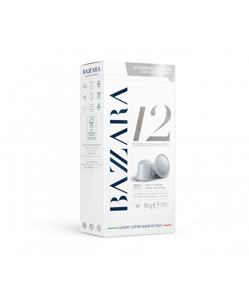Kavos kapsulės Nespresso® "Bazzara Dodicigrancru", 10 vnt