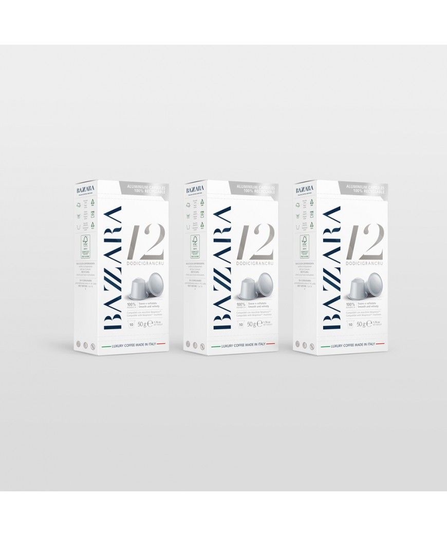 Kavos kapsulės Nespresso® "Bazzara Dodicigrancru", 3 x 10 vnt