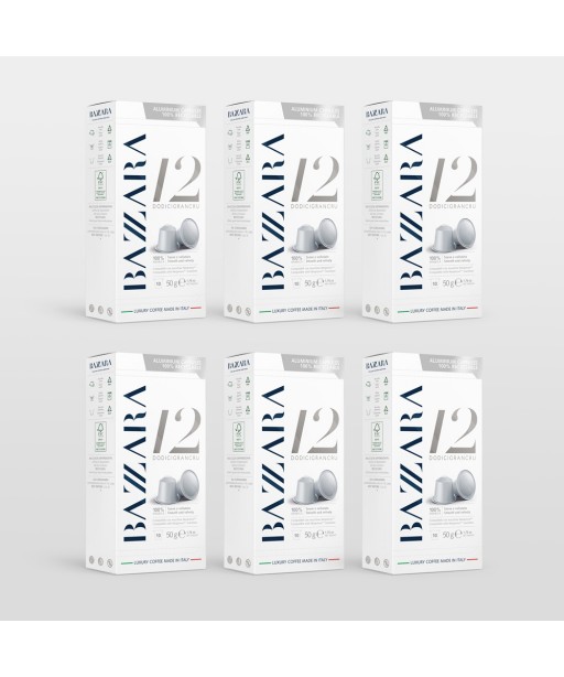 Kavos kapsulės Nespresso® "Bazzara Dodicigrancru", 6 x 10 vnt Kavos kapsulės Nespresso® "Bazzara Dodicigrancru", 6 x 10 vnt