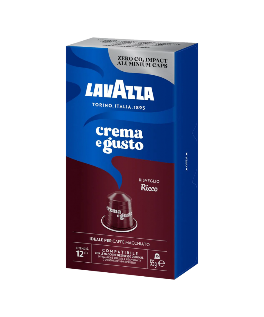 Kavos kapsulės Nespresso® aparatams Lavazza Crema e Gusto Ricco, 10 vnt